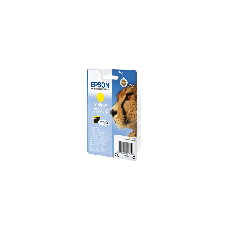 Epson oryginalny ink / tusz C13T07144022, yellow, blister z ochroną, 5,5ml, expirace 12/2025