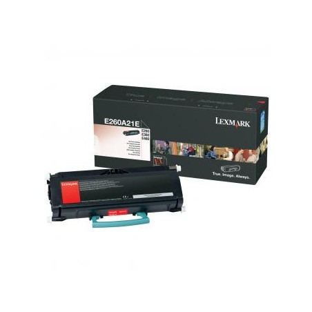 Lexmark oryginalny toner E260A21E, black, 3500s