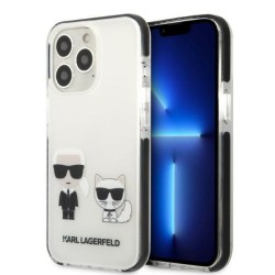Karl Lagerfeld nakładka do iPhone 13 Pro KLHCP13LTPEKCW czarna hard case Iconic Karl & Choupette