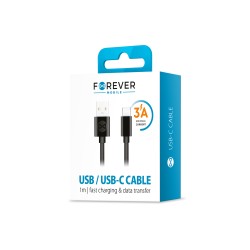 Forever kabel USB - USB-C 1,0 m 3A czarny