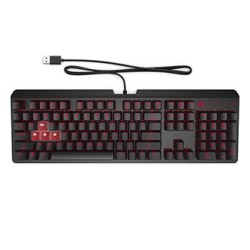 HP Omen by HP Encoder klawiatura przewodowa (USB) CZ/SK, brązowa do gry, mechaniczna podświetlana rodzaj