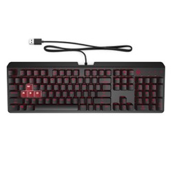 HP Omen by HP Encoder klawiatura przewodowa (USB) CZ/SK, czerwona do gry, mechaniczna podświetlana rodzaj