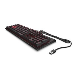 HP Omen by HP Encoder klawiatura przewodowa (USB) CZ/SK, czerwona do gry, mechaniczna podświetlana rodzaj