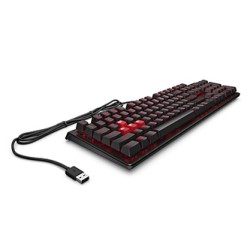 HP Omen by HP Encoder klawiatura przewodowa (USB) CZ/SK, czerwona do gry, mechaniczna podświetlana rodzaj