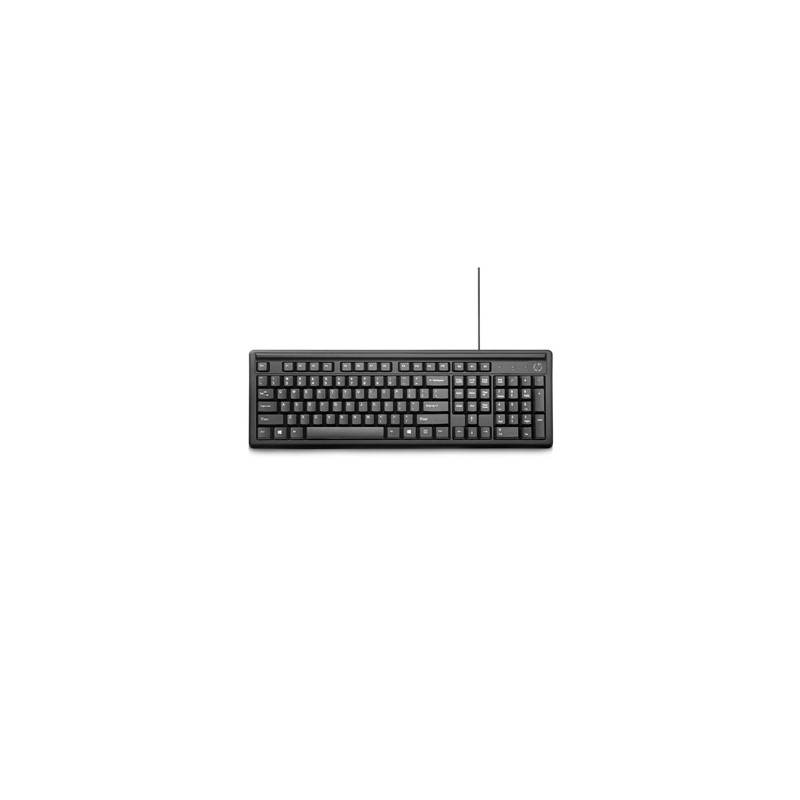 HP 100 Klawiatura USB CZ, czarna klasyczna