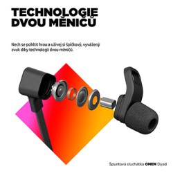 HP OMEN Dyad słuchawki z mikrofonem, przewodowa, czarna, douszne typ 3.5 mm jack