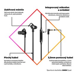 HP OMEN Dyad słuchawki z mikrofonem, przewodowa, czarna, douszne typ 3.5 mm jack