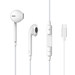 żDevia słuchawki przewodowe Smart EarPods douszne USB-C białe