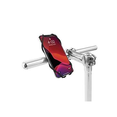 Uchwyt telefonu komórkowego Bone Bike Tie 3, na rower, regulowany rozmiar, czarny, 4.7-7.2", silikon, mocowany do kierownicy, cz