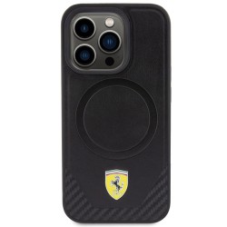 Ferrari nakładka do iPhone 15 Pro 6,1&quot FEHMP15LPTEK czarna HC Magsafe PU Carbon
