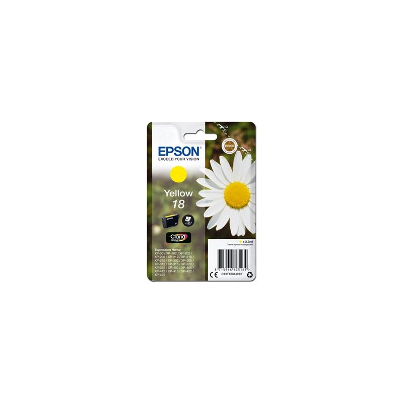 Epson oryginalny ink / tusz C13T18044012, T180440, yellow, 3,3ml