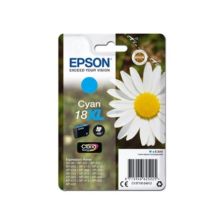 Epson oryginalny ink / tusz C13T18124012, T181240, 18XL, cyan, 6,6ml