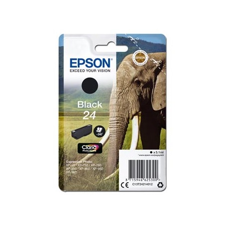 Epson oryginalny ink / tusz C13T24214012, T2421, black, 5,1ml