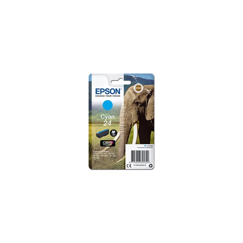 Epson oryginalny ink / tusz C13T24224012, T2422, cyan, 4,6ml
