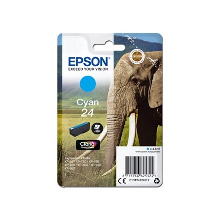 Epson oryginalny ink / tusz C13T24224012, T2422, cyan, 4,6ml
