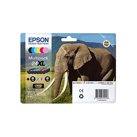 Epson oryginalny ink / tusz C13T24384011, T2438, 24XL, CMYK/light C/light M, 3x8,7/2x9,8/10ml