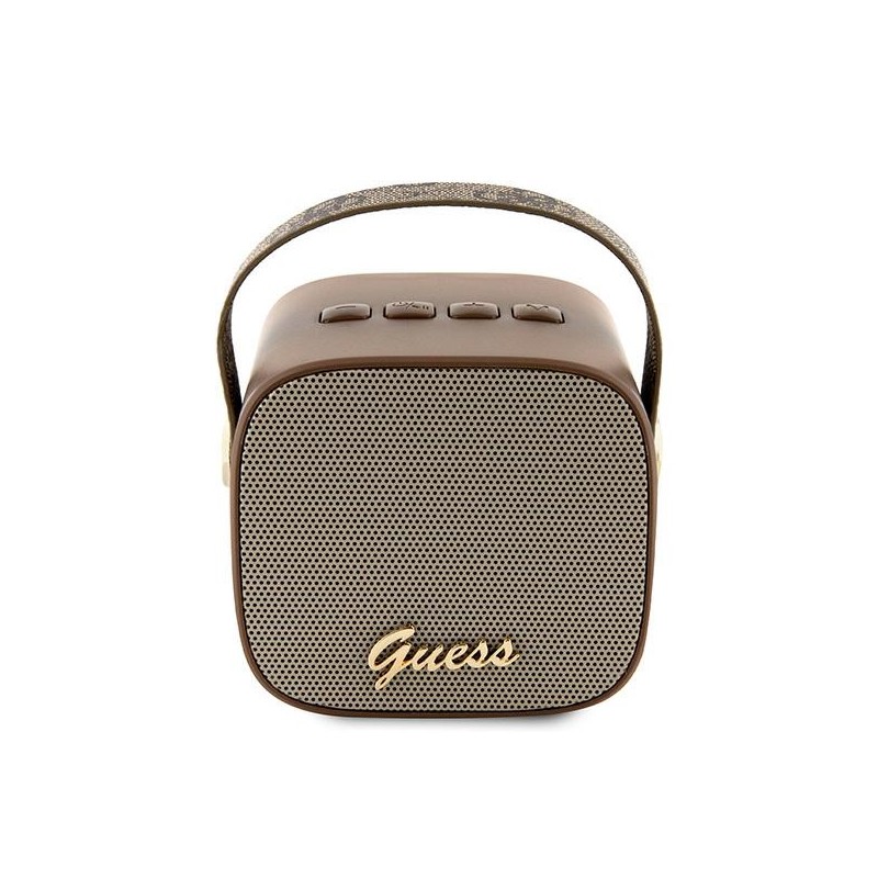 Guess głośnik Bluetooth GUWSB2P4SMW Speaker brown 4G Leather Script Logo with Strap