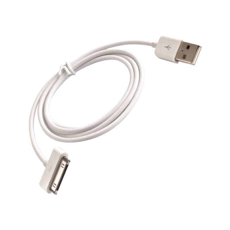 Kabel USB - 30-pin 1,0 m 1A biały woreczek
