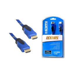 Kabel HDMI-HDMI 1,5m niebieski v1.4 blis