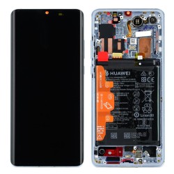 LCD + Panel Dotykowy Huawei P30 Pro 02353FUT breathing crystal z ramką i baterią oryginał regenerowany