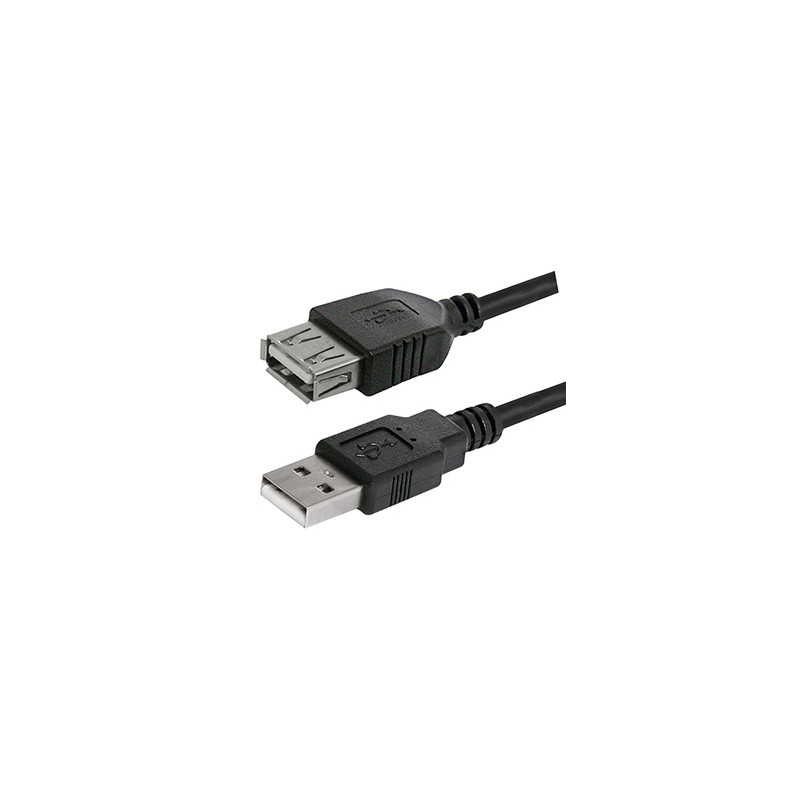 Logo Przedłużacz USB (2.0), USB A M - USB A F, 1.8m, czarna