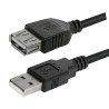 Logo Przedłużacz USB (2.0), USB A M - USB A F, 1.8m, czarna