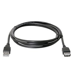 Logo Przedłużacz USB (2.0), USB A M - USB A F, 1.8m, czarna