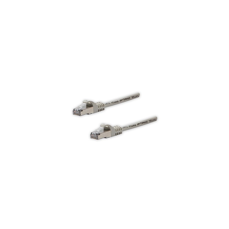 Przewód LAN FTP patchcord, Cat.5e, RJ45 M - RJ45 M, 2 m, chroniony, szary, czysta miedź economy