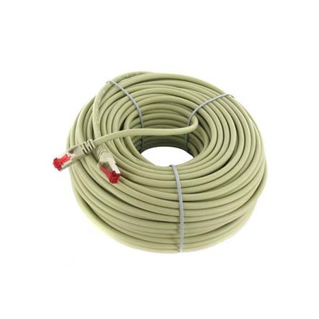 Przewód LAN S/FTP patchcord, Cat.6, RJ45 M - RJ45 M, 30 m, chroniony, LSOH, szary, economy