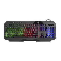 Marvo CM430 US zestaw klawiatura przewodowa (USB) US, czarna mysz dla gracza, podkładka, klawiatura, do gry, membranowa rodzaj p
