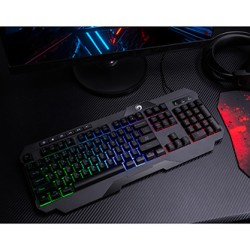Marvo CM430 US zestaw klawiatura przewodowa (USB) US, czarna mysz dla gracza, podkładka, klawiatura, do gry, membranowa rodzaj p