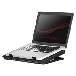 Stojak pod notebook, NS-501, podświetlenie, 18 cm wentylator, czarno-niebieski, DEFENDER, z 2-portowym hub-em