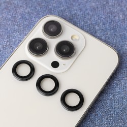 Pojedyncze szkło na aparat do iPhone 12 Pro Max czarna ramka