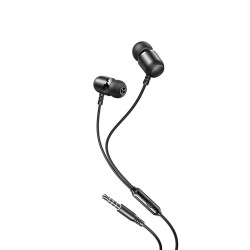 XO słuchawki przewodowe EP64 jack 3,5 mm dokanałowe czarne