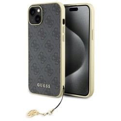 Guess nakładka do iPhone 15 Plus 6.7&quot GUHCP15MGF4GGR szara hardcase 4G Charms Collection