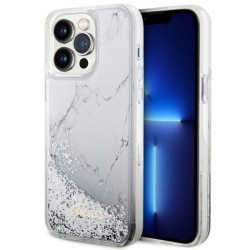 Guess nakładka do iPhone 14 Pro Max 6,7&quot GUHCP14XLCSGSGH biała hard case Liquid Glitter Marble