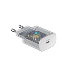 Devia ładowarka sieciowa Smart PD 25W 1x USB-C biała + kabel USB-C - USB-C